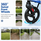 Elderly walker, elbow rest, pushable, seatable, storage bag, walker, no need to install hand-push, travel shopping, aluminum alloy