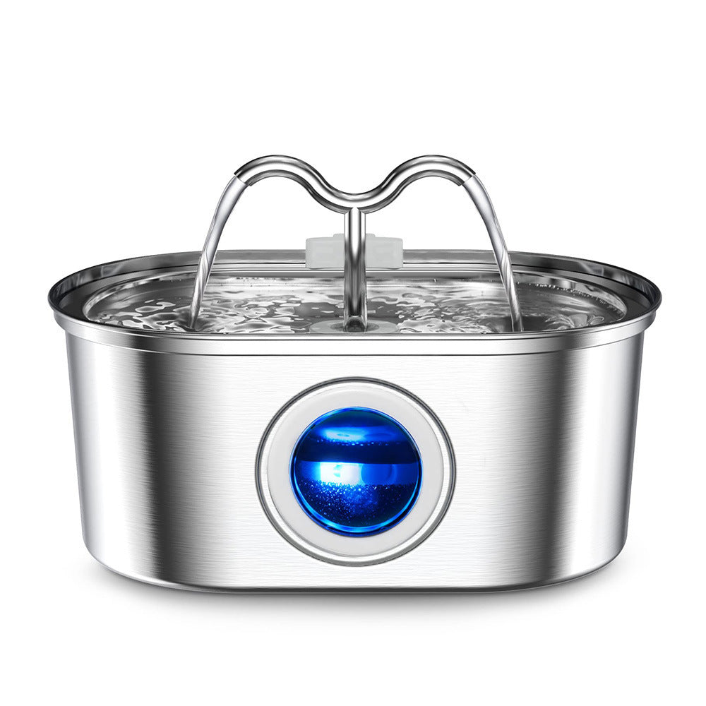 Source Factory Stainless Steel Pet Smart Water Dispenser Automatic Circulation Flow 3.2L Large Capacity Cat and Dog Water Feeder