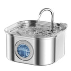 Source Factory Stainless Steel Pet Smart Water Dispenser Automatic Circulation Flow 3.2L Large Capacity Cat and Dog Water Feeder