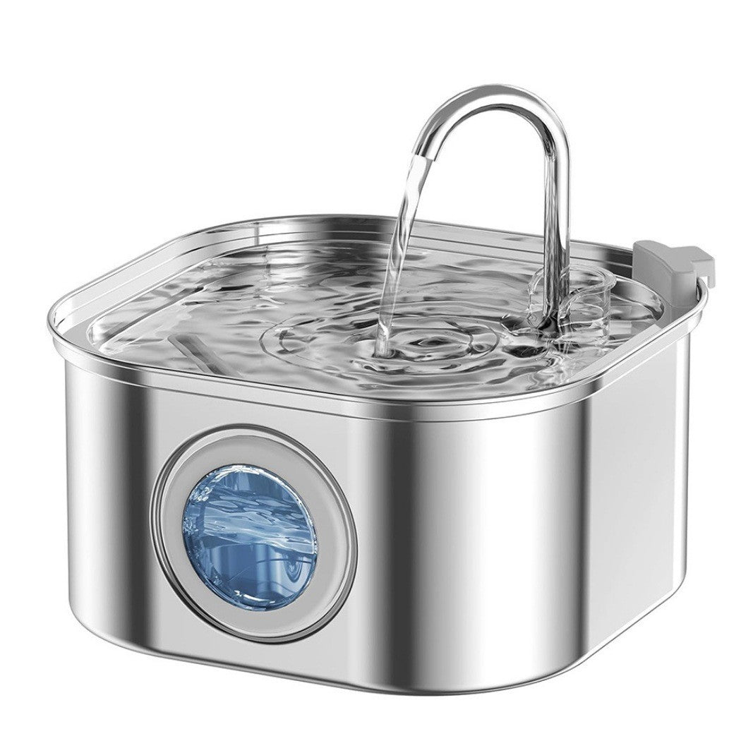 Source Factory Stainless Steel Pet Smart Water Dispenser Automatic Circulation Flow 3.2L Large Capacity Cat and Dog Water Feeder
