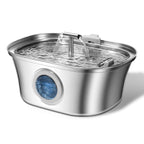 Source Factory Stainless Steel Pet Smart Water Dispenser Automatic Circulation Flow 3.2L Large Capacity Cat and Dog Water Feeder