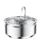 Source Factory Stainless Steel Pet Smart Water Dispenser Automatic Circulation Flow 3.2L Large Capacity Cat and Dog Water Feeder