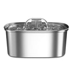 Source Factory Stainless Steel Pet Smart Water Dispenser Automatic Circulation Flow 3.2L Large Capacity Cat and Dog Water Feeder