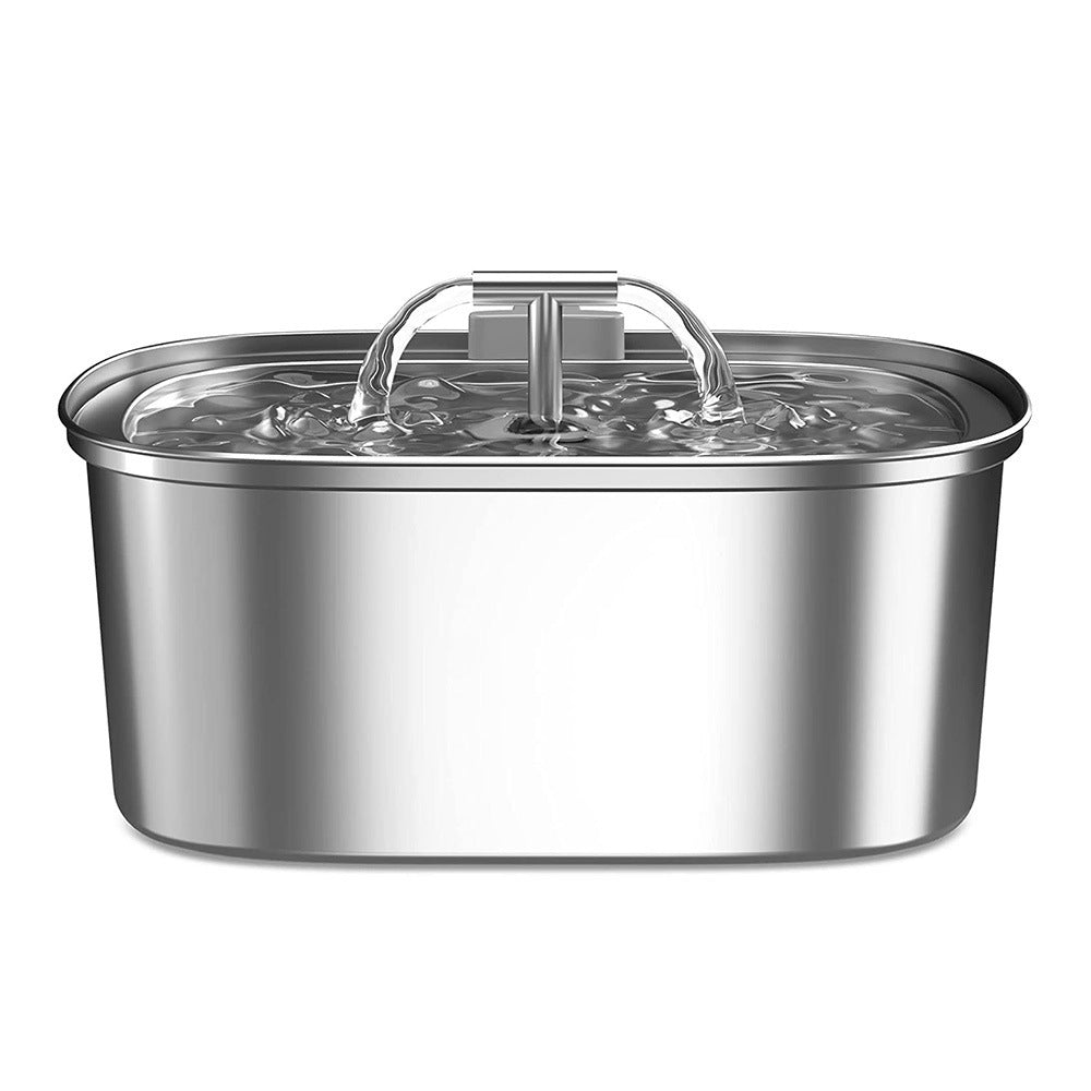 Source Factory Stainless Steel Pet Smart Water Dispenser Automatic Circulation Flow 3.2L Large Capacity Cat and Dog Water Feeder