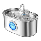Source Factory Stainless Steel Pet Smart Water Dispenser Automatic Circulation Flow 3.2L Large Capacity Cat and Dog Water Feeder