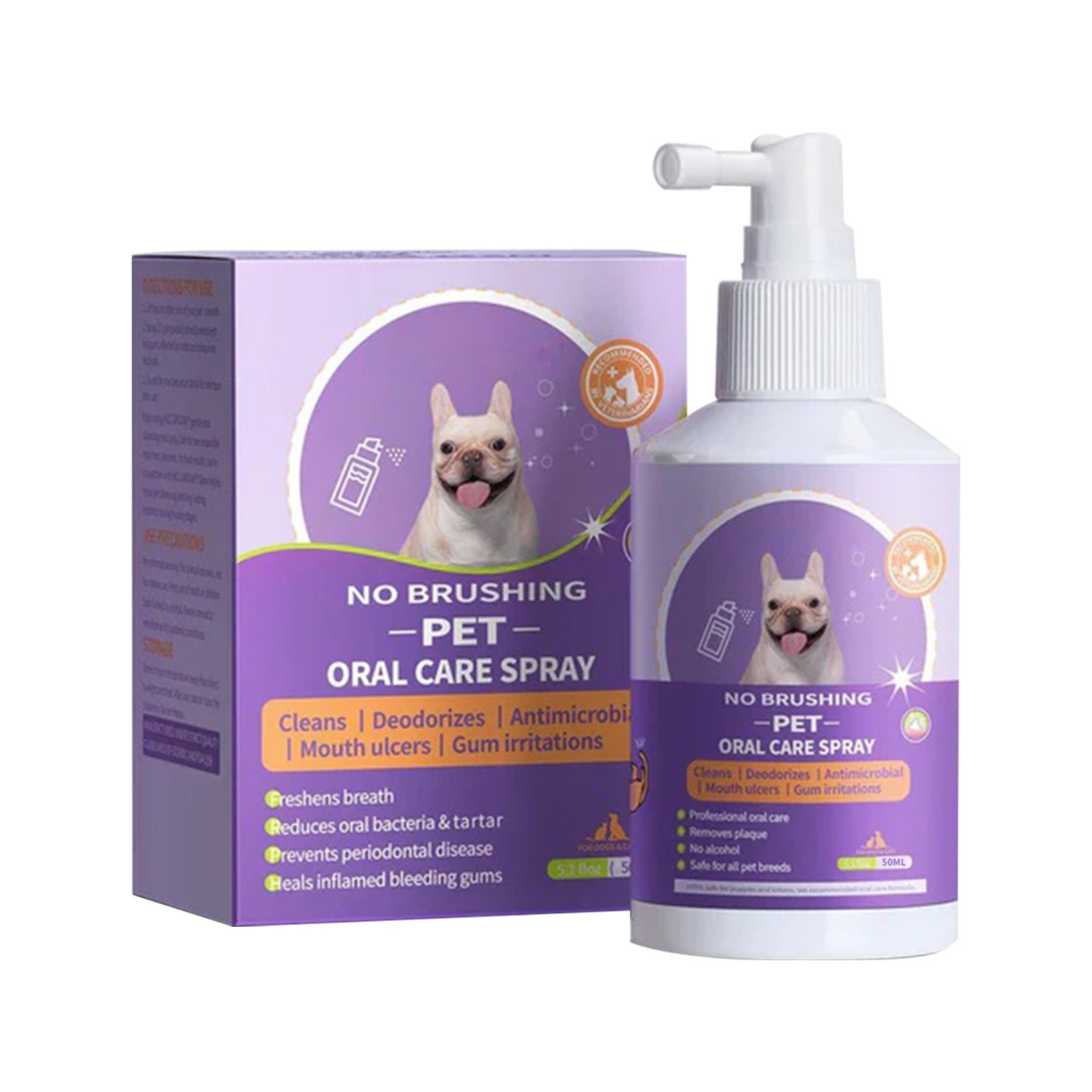 Cross-border pet oral care spray, bad breath and tartar removal for cats and dogs, mouthwash Pet oral care