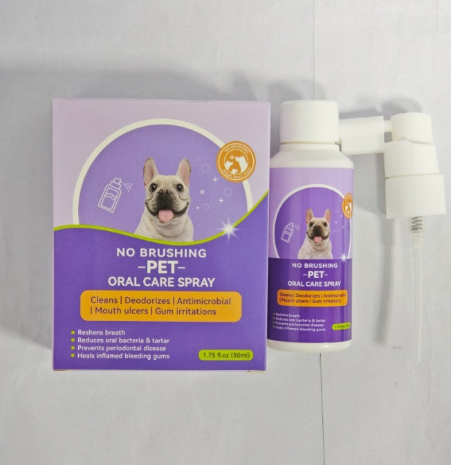Cross-border pet oral care spray, bad breath and tartar removal for cats and dogs, mouthwash Pet oral care