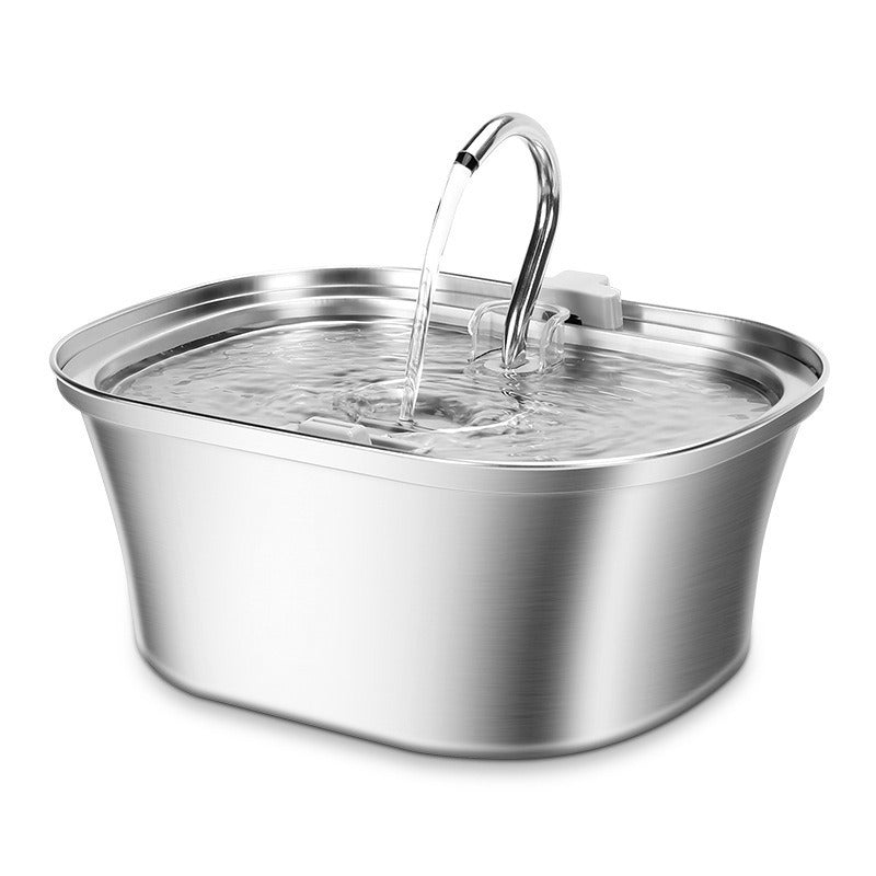 Source Factory Stainless Steel Pet Smart Water Dispenser Automatic Circulation Flow 3.2L Large Capacity Cat and Dog Water Feeder