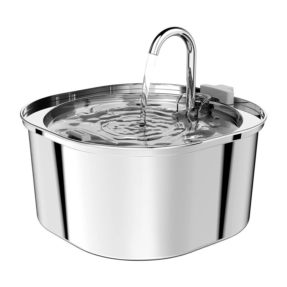 Source Factory Stainless Steel Pet Smart Water Dispenser Automatic Circulation Flow 3.2L Large Capacity Cat and Dog Water Feeder