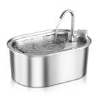 Source Factory Stainless Steel Pet Smart Water Dispenser Automatic Circulation Flow 3.2L Large Capacity Cat and Dog Water Feeder